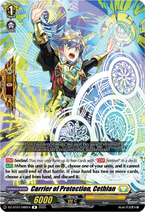 Image for Carrier of Protection, Cethlan (DZ-BT07/086EN) [DZ-BT07: Moon Fangs & Cerulean Blaze] - Cardfight Vanguard