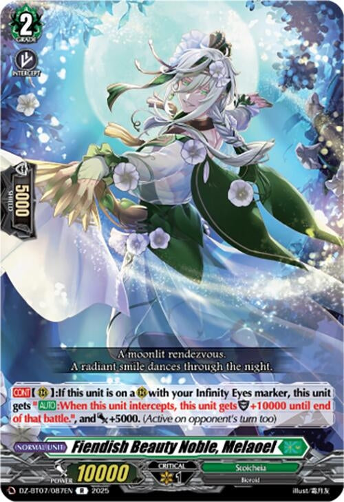 Image for Fiendish Beauty Noble, Melaoel (DZ-BT07/087EN) [DZ-BT07: Moon Fangs & Cerulean Blaze] - Cardfight Vanguard