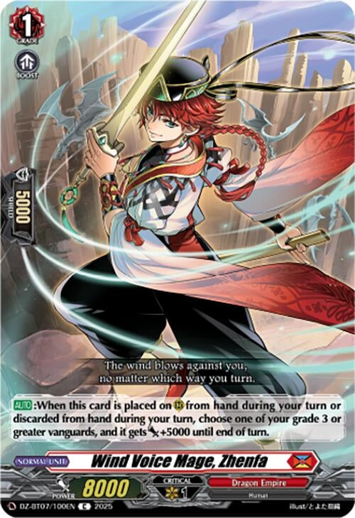 Image for Wind Voice Mage, Zhenfa (DZ-BT07/100EN) [DZ-BT07: Moon Fangs & Cerulean Blaze] - Cardfight Vanguard