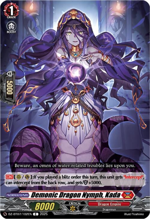 Image for Demonic Dragon Nymph, Kada (DZ-BT07/102EN) [DZ-BT07: Moon Fangs & Cerulean Blaze] - Cardfight Vanguard
