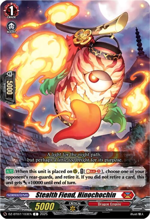 Image for Stealth Fiend, Hinochochin (DZ-BT07/103EN) [DZ-BT07: Moon Fangs & Cerulean Blaze] - Cardfight Vanguard