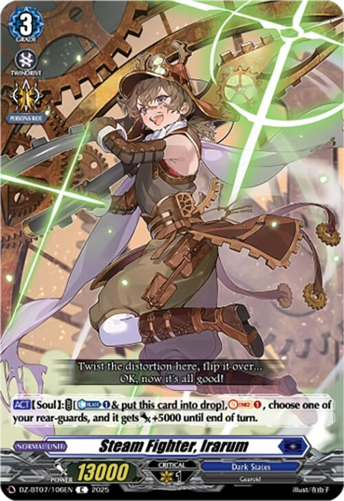 Image for Steam Fighter, Irarum (DZ-BT07/106EN) [DZ-BT07: Moon Fangs & Cerulean Blaze] - Cardfight Vanguard