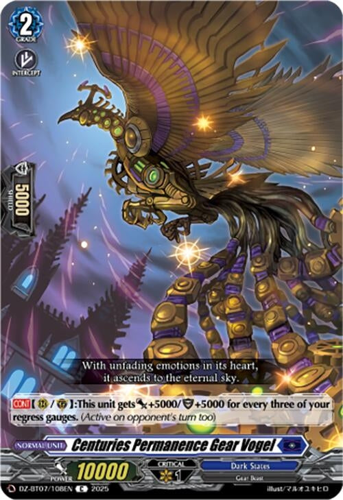 Image for Centuries Permanence Gear Vogel (DZ-BT07/108EN) [DZ-BT07: Moon Fangs & Cerulean Blaze] - Cardfight Vanguard
