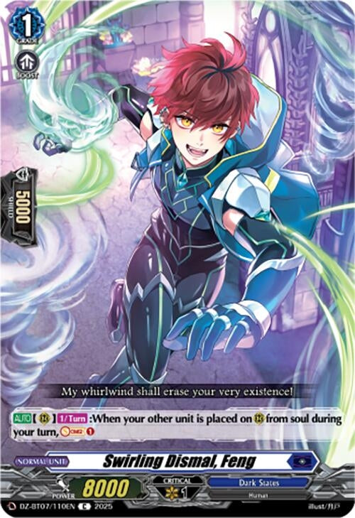 Image for Swirling Dismal, Feng (DZ-BT07/110EN) [DZ-BT07: Moon Fangs & Cerulean Blaze] - Cardfight Vanguard