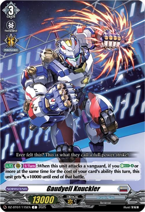 Image for Gaudyell Knuckler (DZ-BT07/115EN) [DZ-BT07: Moon Fangs & Cerulean Blaze] - Cardfight Vanguard