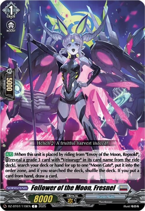 Image for Follower of the Moon, Fresnel (DZ-BT07/119EN) [DZ-BT07: Moon Fangs & Cerulean Blaze] - Cardfight Vanguard