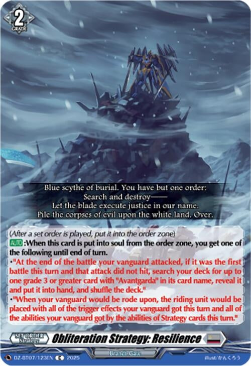 Image for Obliteration Strategy: Resilience (DZ-BT07/123EN) [DZ-BT07: Moon Fangs & Cerulean Blaze] - Cardfight Vanguard