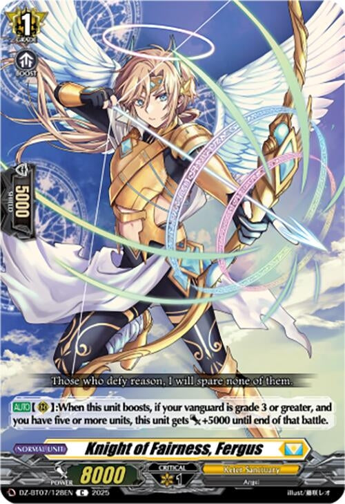 Image for Knight of Fairness, Fergus (DZ-BT07/128EN) [DZ-BT07: Moon Fangs & Cerulean Blaze] - Cardfight Vanguard