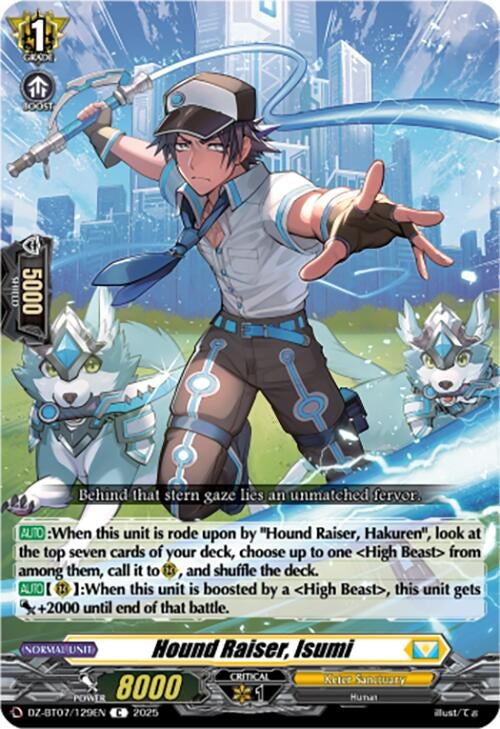 Image for Hound Raiser, Isumi (DZ-BT07/129EN) [DZ-BT07: Moon Fangs & Cerulean Blaze] - Cardfight Vanguard