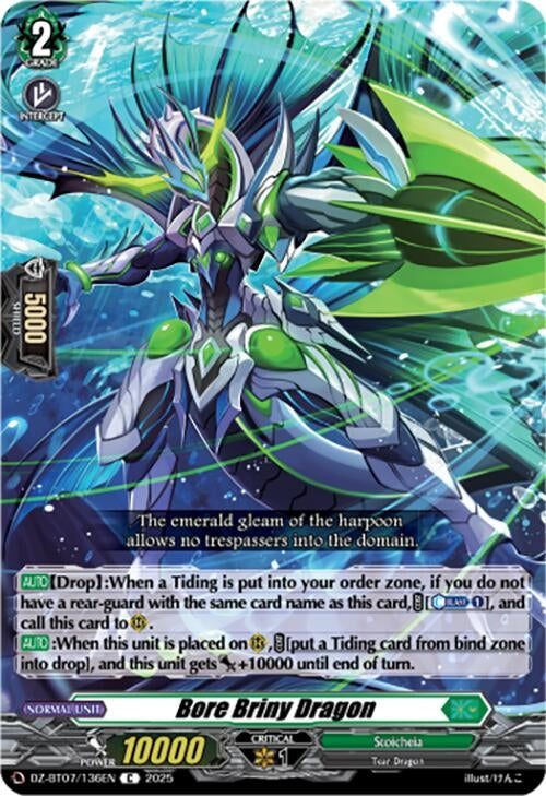Image for Bore Briny Dragon (DZ-BT07/136EN) [DZ-BT07: Moon Fangs & Cerulean Blaze] - Cardfight Vanguard