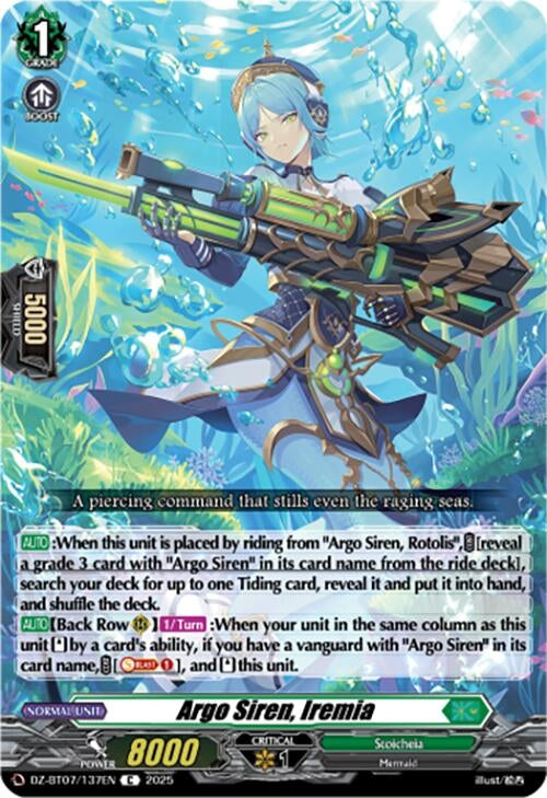 Image for Argo Siren, Iremia (DZ-BT07/137EN) [DZ-BT07: Moon Fangs & Cerulean Blaze] - Cardfight Vanguard