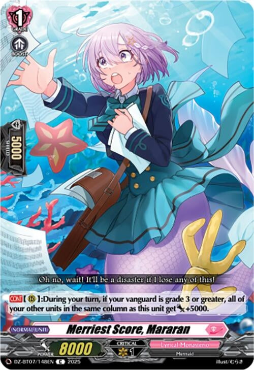 Image for Merriest Score, Mararan (DZ-BT07/148EN) [DZ-BT07: Moon Fangs & Cerulean Blaze] - Cardfight Vanguard