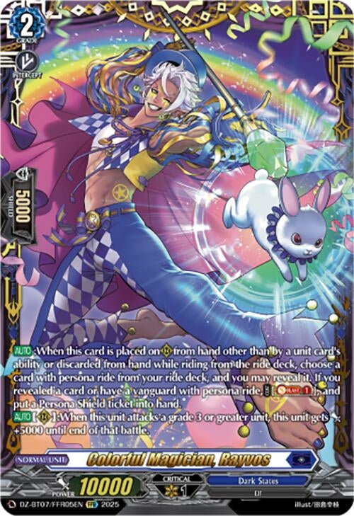 Image for Colorful Magician, Rayvos (FFR) (DZ-BT07/FFR05EN) [DZ-BT07: Moon Fangs & Cerulean Blaze] - Cardfight Vanguard