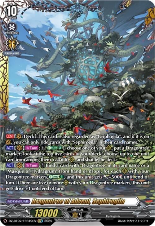 Image for Dragontree of Advent, Sephirogila (FFR) (DZ-BT07/FFR19EN) [DZ-BT07: Moon Fangs & Cerulean Blaze] - Cardfight Vanguard