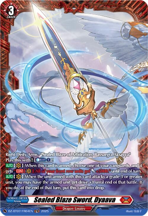 Image for Sealed Blaze Sword, Dyaava (FR) (DZ-BT07/FR04EN) [DZ-BT07: Moon Fangs & Cerulean Blaze] - Cardfight Vanguard