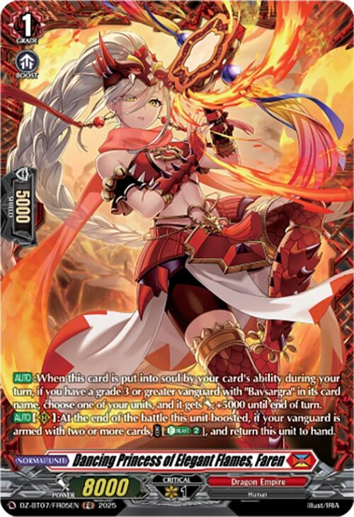 Image for Dancing Princess of Elegant Flames, Faren (FR) (DZ-BT07/FR05EN) [DZ-BT07: Moon Fangs & Cerulean Blaze] - Cardfight Vanguard