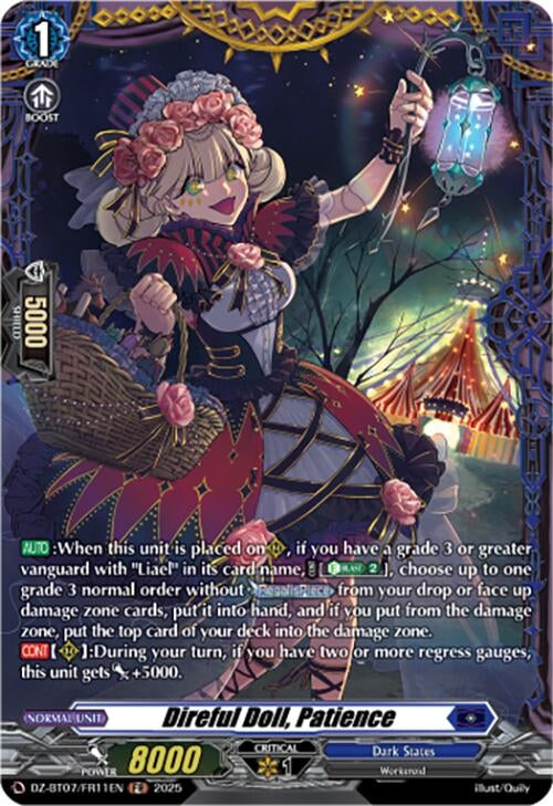 Image for Direful Doll, Patience (FR) (DZ-BT07/FR11EN) [DZ-BT07: Moon Fangs & Cerulean Blaze] - Cardfight Vanguard