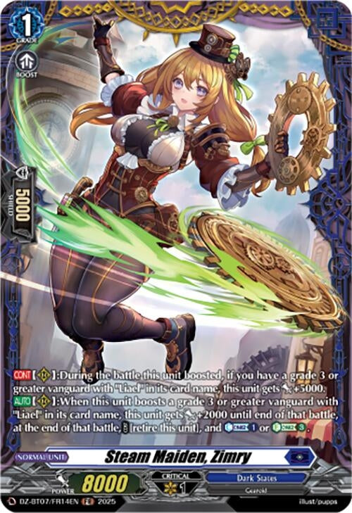 Image for Steam Maiden, Zimry (FR) (DZ-BT07/FR14EN) [DZ-BT07: Moon Fangs & Cerulean Blaze] - Cardfight Vanguard