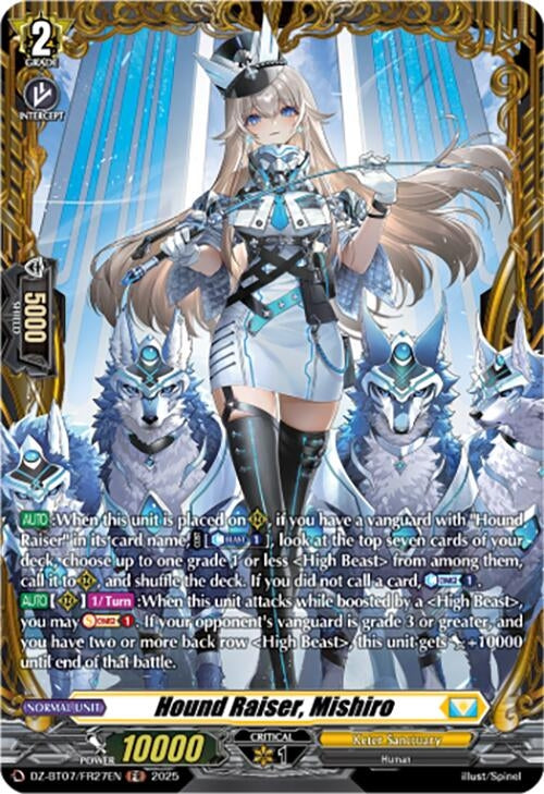 Image for Hound Raiser, Mishiro (FR) (DZ-BT07/FR27EN) [DZ-BT07: Moon Fangs & Cerulean Blaze] - Cardfight Vanguard