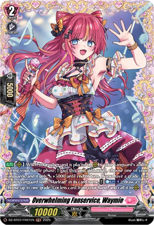 Image for Overwhelming Fanservice, Waymie (FR) (DZ-BT07/FR41EN) [DZ-BT07: Moon Fangs & Cerulean Blaze] - Cardfight Vanguard