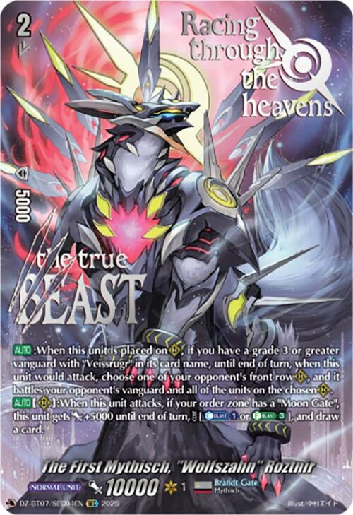 Image for The First Mythisch, "Wolfszahn" Roztnir (SEC) (DZ-BT07/SEC04EN) [DZ-BT07: Moon Fangs & Cerulean Blaze] - Cardfight Vanguard