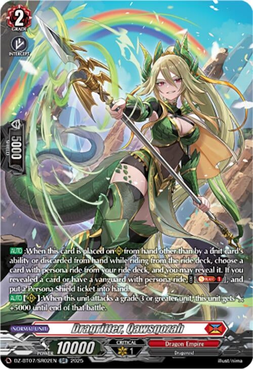 Image for Dragritter, Qawsqozah (SR) (DZ-BT07/SR02EN) [DZ-BT07: Moon Fangs & Cerulean Blaze] - Cardfight Vanguard