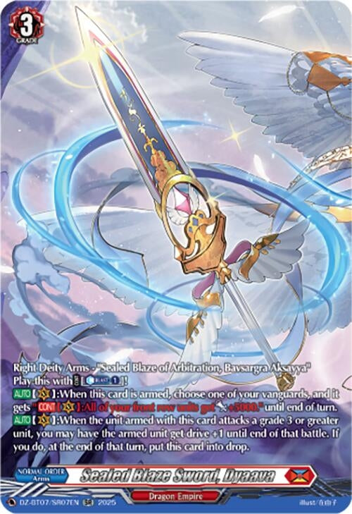 Image for Sealed Blaze Sword, Dyaava (SR) (DZ-BT07/SR07EN) [DZ-BT07: Moon Fangs & Cerulean Blaze] - Cardfight Vanguard