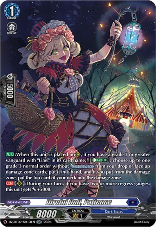 Image for Direful Doll, Patience (SR) (DZ-BT07/SR13EN) [DZ-BT07: Moon Fangs & Cerulean Blaze] - Cardfight Vanguard