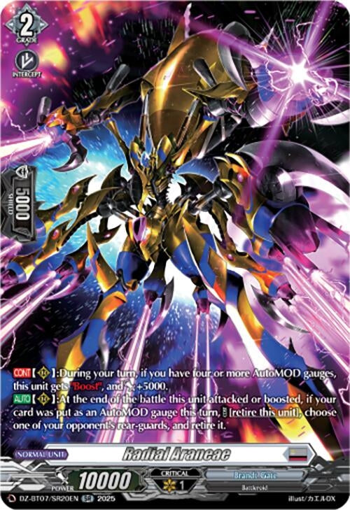 Image for Radial Araneae (SR) (DZ-BT07/SR20EN) [DZ-BT07: Moon Fangs & Cerulean Blaze] - Cardfight Vanguard