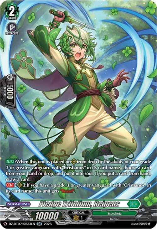 Image for Pledge Trifolium, Reipens (SR) (DZ-BT07/SR33EN) [DZ-BT07: Moon Fangs & Cerulean Blaze] - Cardfight Vanguard