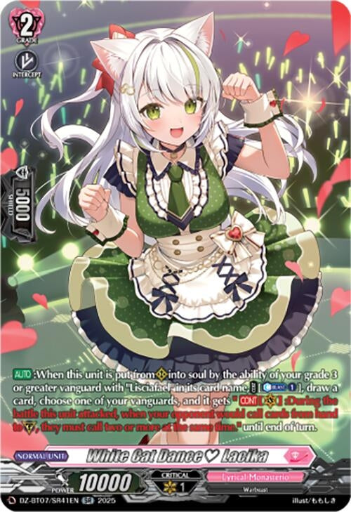 Image for White Cat Dance Lacika (SR) (DZ-BT07/SR41EN) [DZ-BT07: Moon Fangs & Cerulean Blaze] - Cardfight Vanguard
