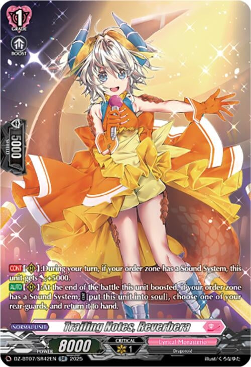 Image for Trailing Notes, Reverbera (SR) (DZ-BT07/SR42EN) [DZ-BT07: Moon Fangs & Cerulean Blaze] - Cardfight Vanguard