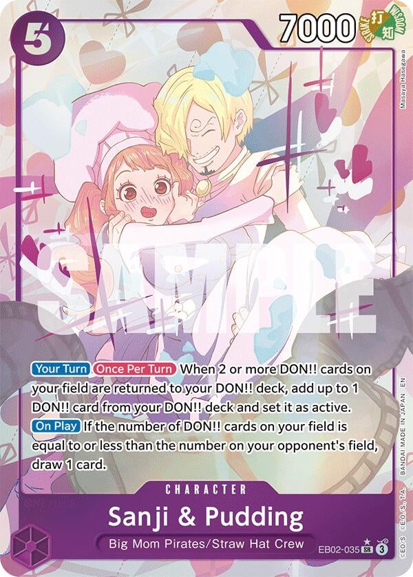 Image for Sanji & Pudding (Alternate Art) (EB02-035) (Extra Booster: Anime 25th Collection) - One Piece Card Game