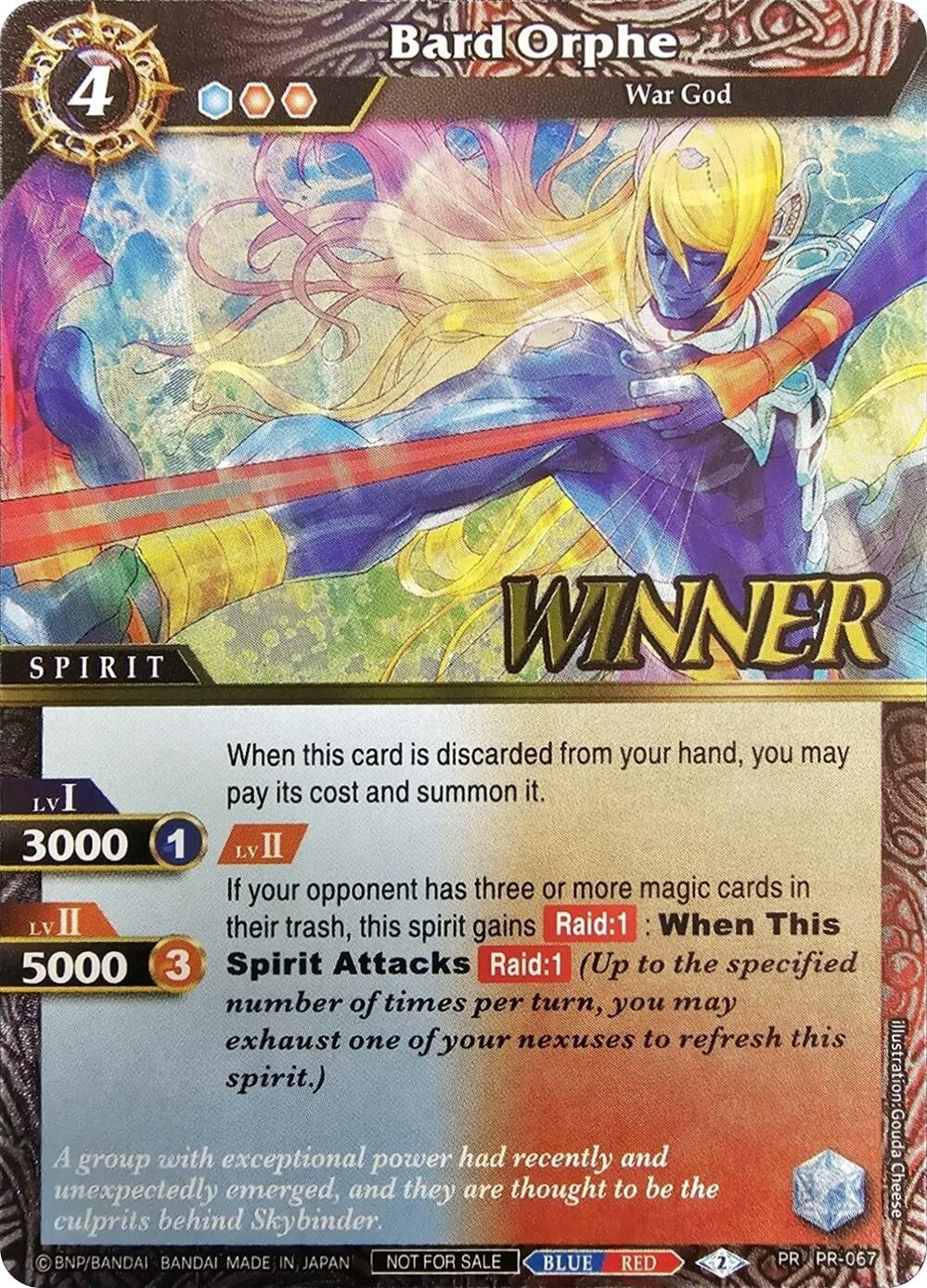 Image for Bard Orphe (Store Tournament & Sealed Deck Pack Vol.2 -Winner-) (PR-067) [Launch & Event Promos] - Battle Spirits Saga