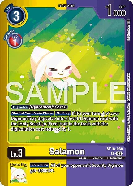 Image for Salamon (BT16-030 R) (Limited Card Pack -Billion Bullet-) - Digimon Card Game