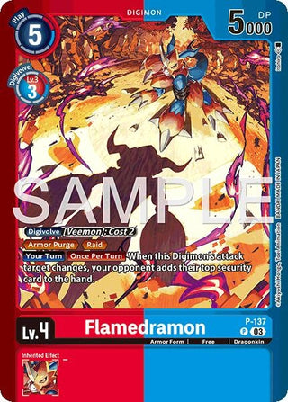 Image for Flamedramon (P-137 P) (Limited Card Pack -Billion Bullet-) - Digimon Card Game