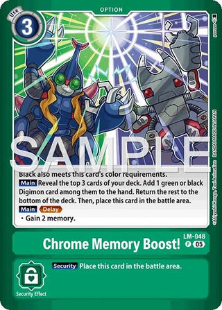 Image for Chrome Memory Boost! (LM-048 P) (Limited Card Pack -Billion Bullet-) - Digimon Card Game