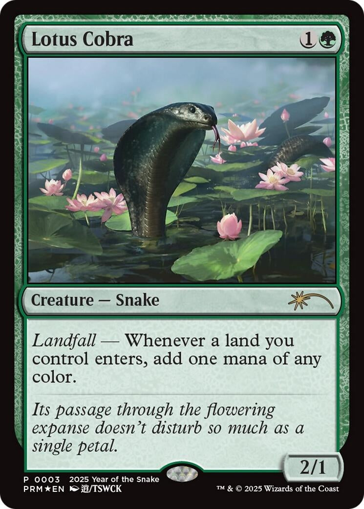 Image for Lotus Cobra (Year of the Snake 2025) (3) (Standard Showdown Promos) - Magic: The Gathering