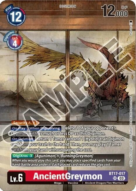 Image for AncientGreymon (Tamer's Selection Box Ver. Championship 2024) (BT17-017 SR) (Secret Crisis) - Digimon Card Game