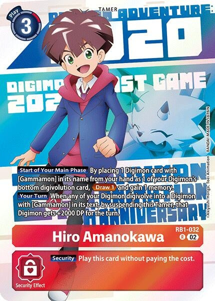 Image for Hiro Amanokawa (Digimon Animation Series 25th Anniversary Set) (RB1-032 R) (Resurgence Booster) - Digimon Card Game