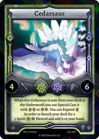 Image for Cedarsaur (Reverse Holo) (SS2-087) (Shattered Stars Chapter 2 [SS2]) - Elestrals