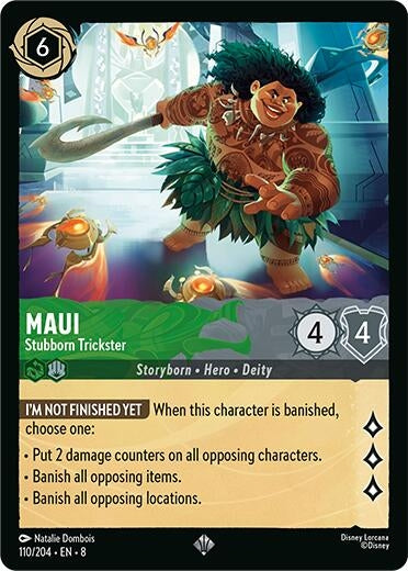 Image for Maui - Stubborn Trickster (110/204) [Reign of Jafar] - Disney Lorcana