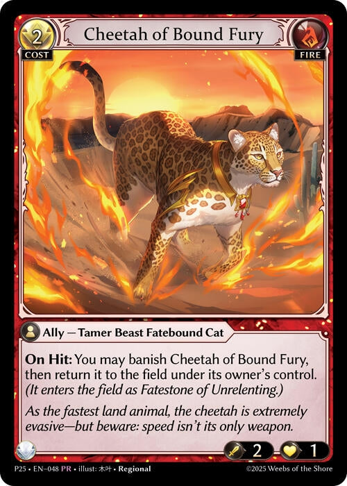Image for Cheetah of Bound Fury (048) (Promotional Cards) - Grand Archive TCG