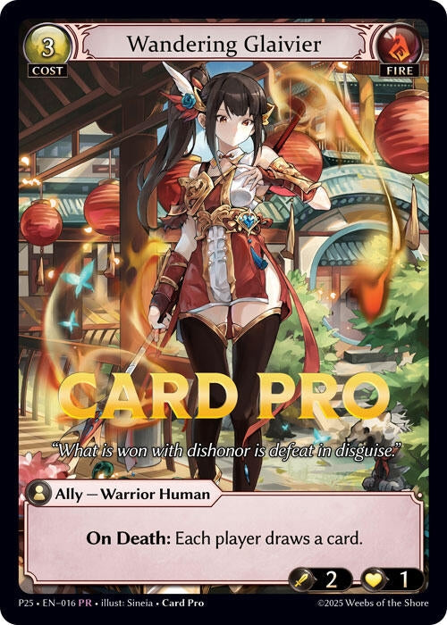 Image for Wandering Glaivier (016) (Promotional Cards) - Grand Archive TCG