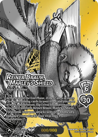 Image for Reiner Braun, Marley's Shield (Chrome Rare) (5/6) (Attack on Titan: Apocalypse) - UniVersus