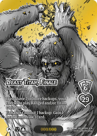 Image for Beast Titan, Finale (Chrome Rare) (6/6) (Attack on Titan: Apocalypse) - UniVersus