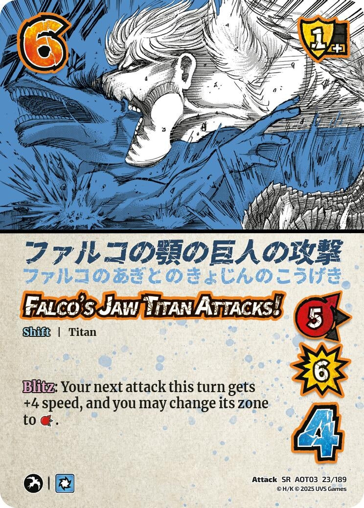 Image for Falco's Jaw Titan Attacks! // Falco's Jaw Titan (23/189) (Attack on Titan: Apocalypse) - UniVersus