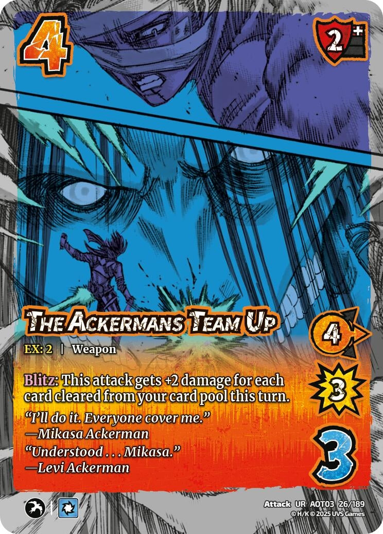 Image for The Ackermans Team Up (26/189) (Attack on Titan: Apocalypse) - UniVersus