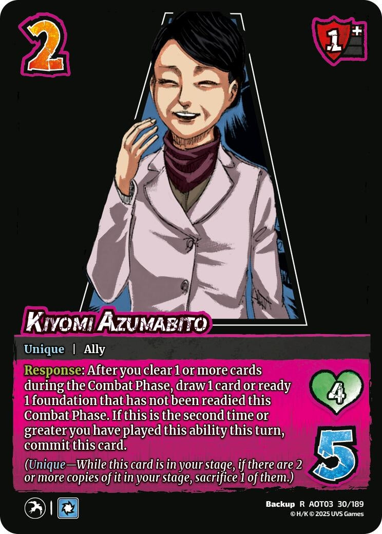 Kiyomi Azumabito (30/189) (Attack on Titan: Apocalypse)