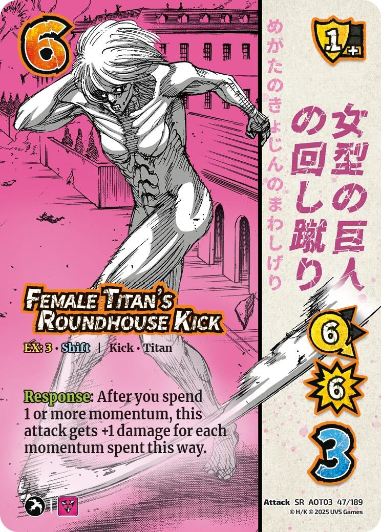 Image for Female Titan's Roundhouse Kick // Annie's Contemplations (47/189) (Attack on Titan: Apocalypse) - UniVersus
